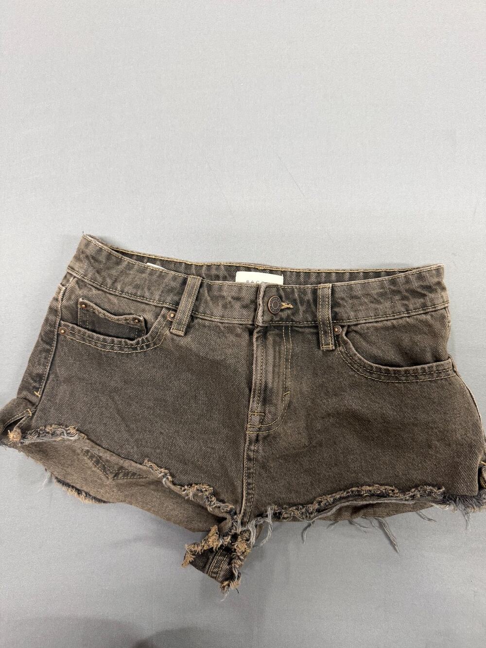 PacSun Jamie Micro Shorts Women's Size 25 Low Rise Brown Denim Jean Shorts